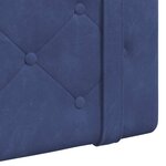 vidaXL Tête de lit suspendue Avec lumière LED Bleu police Velours