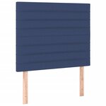 vidaXL Sommier à lattes de lit avec matelas Bleu 90x190 cm Tissu