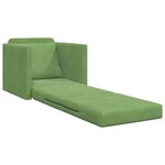vidaXL Canapé-lit avec coussin Vert clair 74 x 77 x 81 cm Velours
