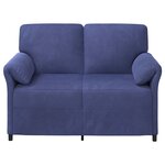 vidaXL Sofa 2 places Bleu police 138 x 83 x 95 cm Velours