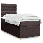 vidaXL Sommier à lattes de lit avec matelas Marron foncé 90x200 cm