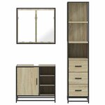 vidaXL Ensemble de meubles de salle de bain 3 Pièces chêne sonoma