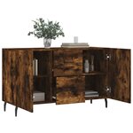vidaXL Buffet chêne fumé 100x36x60 cm bois d'ingénierie