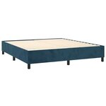 vidaXL Sommier à lattes de lit avec matelas LED Bleu foncé 160x200 cm