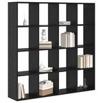 vidaXL Bibliothèque Chêne noir 137 5 x 29 x 137 5 cm Bois d'ingénierie