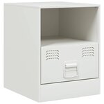 vidaXL Tables de chevet 2 Pièces blanc 34 5x39x44 cm acier
