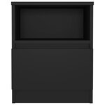 vidaXL Table de chevet Noir 40x40x50 cm Aggloméré
