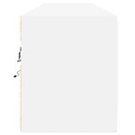 vidaXL Meuble TV mural avec LED blanc 180x31x38 cm