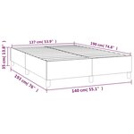 vidaXL Cadre de lit Noir 140x190 cm Tissu