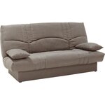 Clic clac 3 places THELMA - Tissu Soro taupe - Couchage 125 x 190 cm - 190 x 92 x 96 cm