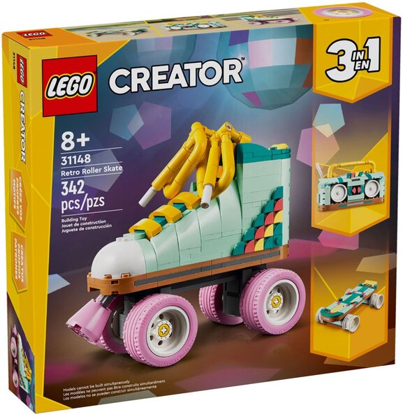 LEGO Creator - Patins à Roulettes Rétro 31148 : Un Set de Construction 3-en-1 pour Enfants