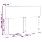 vidaXL Tête de lit Chêne noir 140 cm Bois d'ingénierie