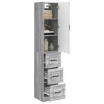 vidaXL Ensemble de Meubles 2 Pièces Sonoma gris 33 x 34 5 x 87 cm