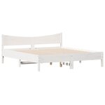 vidaXL Cadre de lit sans matelas blanc 200x200 cm bois massif de pin