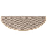 vidaXL Tapis d'escalier autocollants 15 Pièces 65x21x4 cm Beige clair