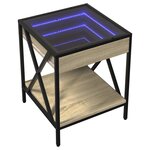 vidaXL Table basse avec LED Infinity chêne sonoma 40x40x49 cm