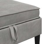 vidaXL Pouf avec Rangement Gris clair Velours