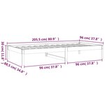 vidaXL Lit de jour sans matelas 90x200 cm bois de pin massif