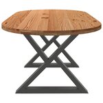 vidaXL Table à manger marron clair bois de chêne massif ovale
