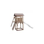 AXI Beach Tower avec Balancoire Double Marron Toboggan Blanc