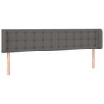 vidaXL Tête de lit avec oreilles Gris 203x16x78/88 cm Similicuir