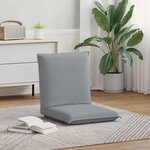 vidaXL Fauteuil de sol ajustable Gris clair Tissu