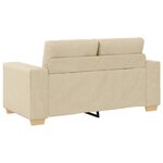Canapé Loveseat vidaXL Crème 120 cm en tissu
