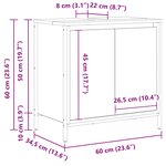 vidaXL Meuble vasque de salle de bain noir 60x34 5x60 cm