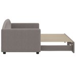 vidaXL Lit de jour avec gigogne sans matelas taupe 80x200 cm