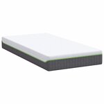 vidaXL Matelas Blanc et Gris 90 x 200 cm Tissu jacquard