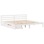vidaXL Cadre de lit sans matelas blanc 200x200 cm bois massif de pin