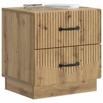 vidaXL Cabinet de chevet Chêne artisanal 43 x 34 5 x 44 5 cm