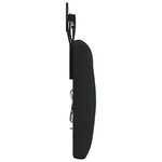 vidaXL Tête de lit suspendue Avec lumière LED Noir Tissu