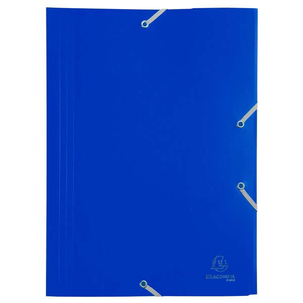 Chemise À Élastique 3 Rabats Polypropylène 4/10e Opaque Eco - A4 - Bleu - X 30 - Exacompta