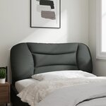 vidaXL Coussin de tête de lit Hvar gris foncé 100 cm tissu