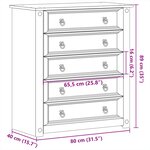 vidaXL Commode Corona 80x40x89 cm bois massif de pin
