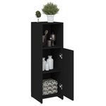 vidaXL Armoire de salle de bain Noir 30x30x95 cm Bois d'ingénierie