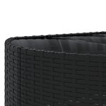 vidaXL Salon de jardin 6 Pièces avec coussins noir résine tressée
