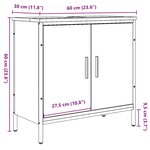 vidaXL Armoire lavabo vieux bois 60x30x60 cm bois d'ingénierie