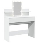 vidaXL Coiffeuse avec LED blanc 100x40x130 cm