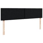 vidaXL Lit ottoman avec matelas noir 140x190 cm tissu