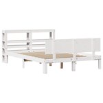 vidaXL Cadre de lit avec tête de lit sans matelas blanc 120x190 cm