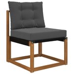 vidaXL Coussin de canapé d'extérieur 2 Pièces Anthracite Polyester