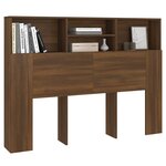 vidaXL Armoire de tête de lit Chêne marron 140x19x103 5 cm