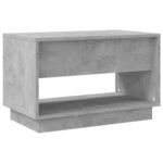vidaXL Meuble TV gris béton 70x41x44 cm bois d'ingénierie