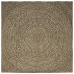 vidaXL Tapis de surface Naturel et noir 240 x 240 cm Jute