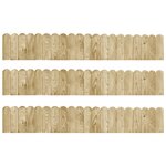 vidaXL Rouleaux de bordure 3 Pièces 120 cm bois de pin imprégné