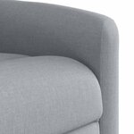 vidaXL Fauteuil de massage inclinable Gris clair Tissu