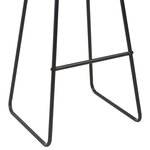 vidaXL Tabourets de bar lot de 4 noir similicuir