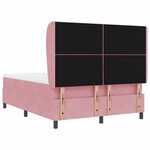 vidaXL Lit à ressorts avec matelas Rose 140 x 190 cm Velours